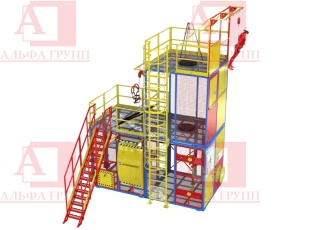 Учебно-тренировочный полигон СПАСАТЕЛЬ ПС15-02-5-03 от АЛЬФА ГРУПП для практических занятий на высоте и в замкнутом пространстве с применением средств индивидуальной защиты и стационарных анкерных систем.  